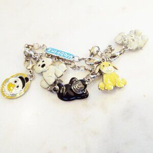 GANZ WEBKINZ "RARE" 5 CHARMS YEL.LAB, WHITE ELEPHANT, DUCK, GORILLA BRACELET A